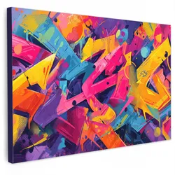 LEINWANDBILD Abstrakt - Formen - Farbenfroh Deko Schlafzimmer 30x20 cm