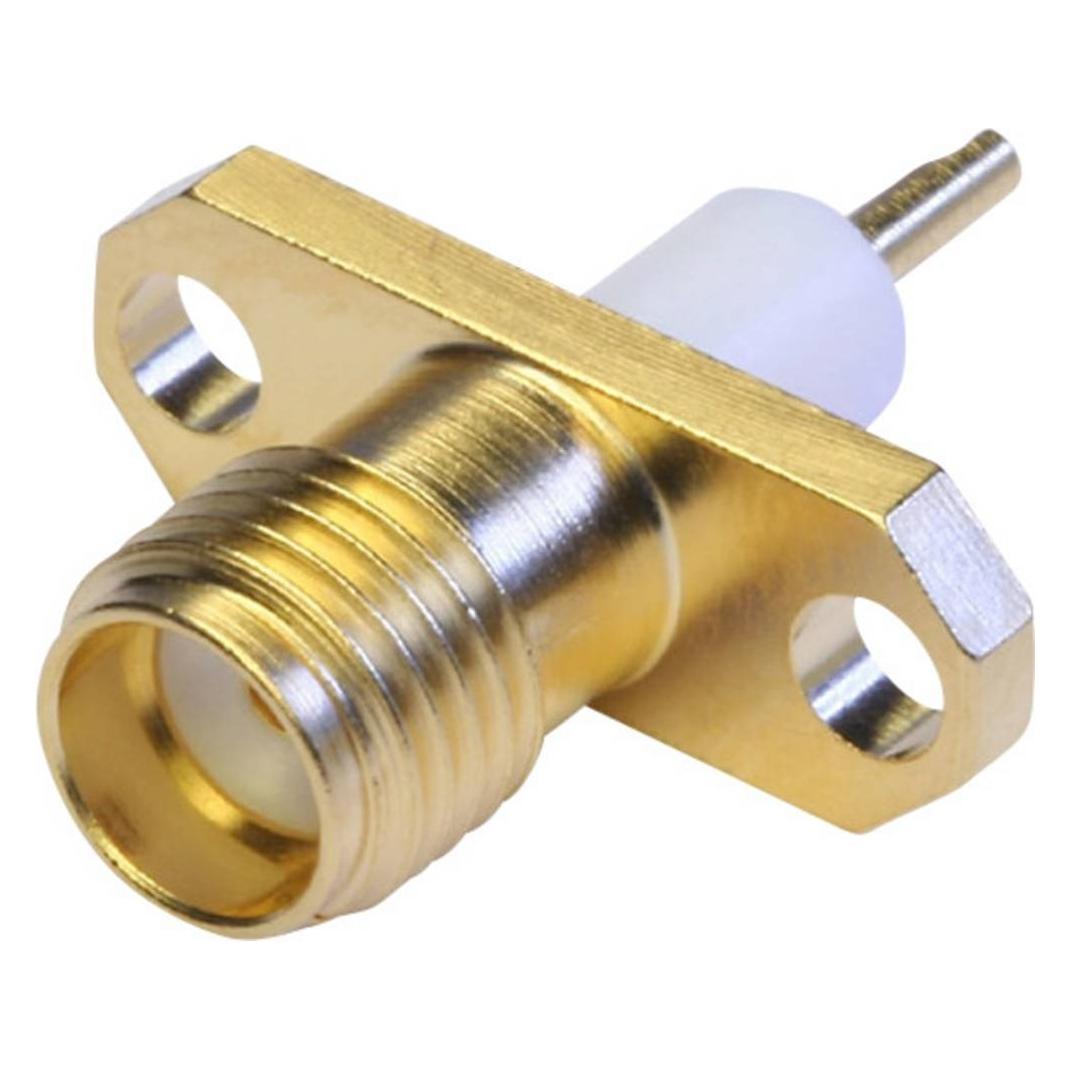 Telegärtner SMA-Einbaubuchse mit Flansch Z28, Gold (Standard) (J01151A0151)