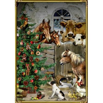 A4-Wand-Adventskalender – Weihnacht im Stall