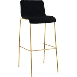 CLP Barhocker Hoover Stoff 4-Fuß Gold   Farbe: schwarz
