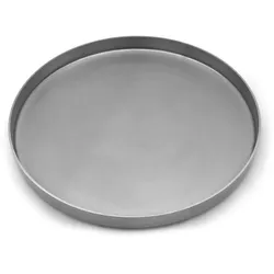 Edelstahl Grillplatte Plancha rund 40 cm – massive BBQ Grillpfanne für Gasgrill & Holzkohlegrill, aus einem Stück gefertigt