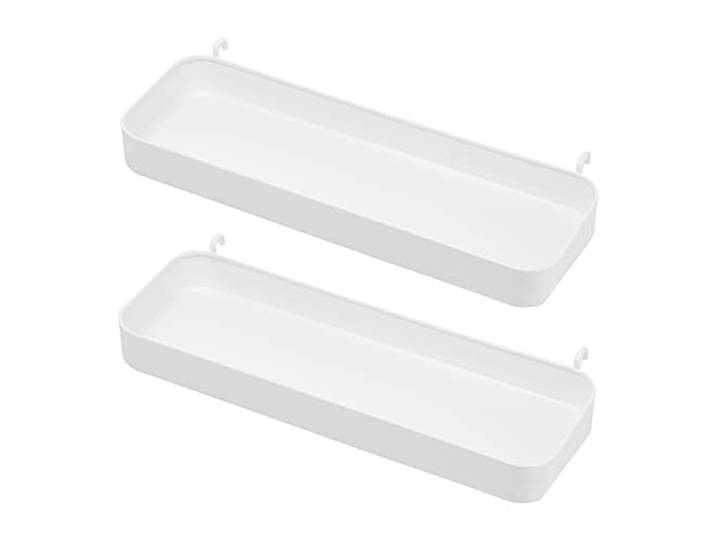 IKEA Lot de 2 étagères SKADIS (compatibles avec Les Panneaux perforés SKADIS)\, Blanc\, 28 x 9 x 3 cm