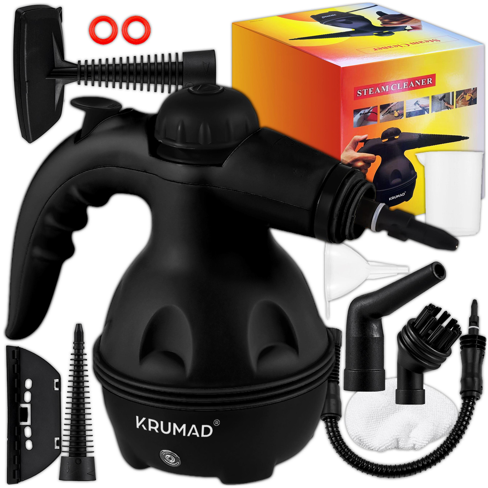 Krumad Handstoomreiniger 1000 W met 13 onderdelen voor keuken, badkamer, ramen en bekleding
