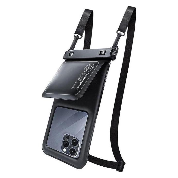 Mobile Origin Origin Waterproof Floating Case with Small Pouch 6.8" - black/white (DBXL-BLK-WHT02)