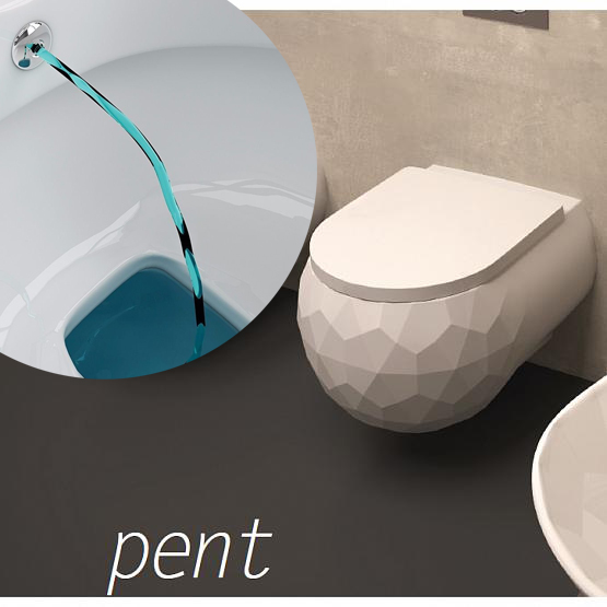 3D Golfball Design Bien PENT NANO Spülrandloses Hänge Wand Dusch Taharet Wc mit Soft-Close Wc Deckel