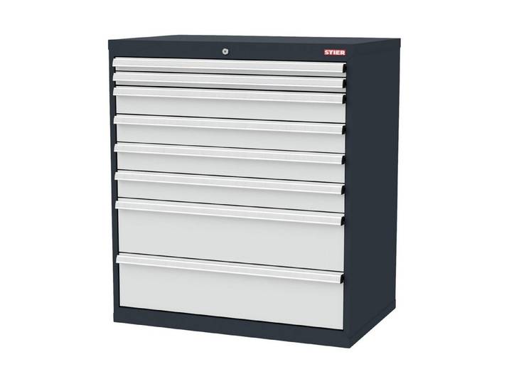 Stier Werkzeugschrank STIER Schubladenschrank 7 Schubladen 900 x 575 x 1020mm 80kg Belastung