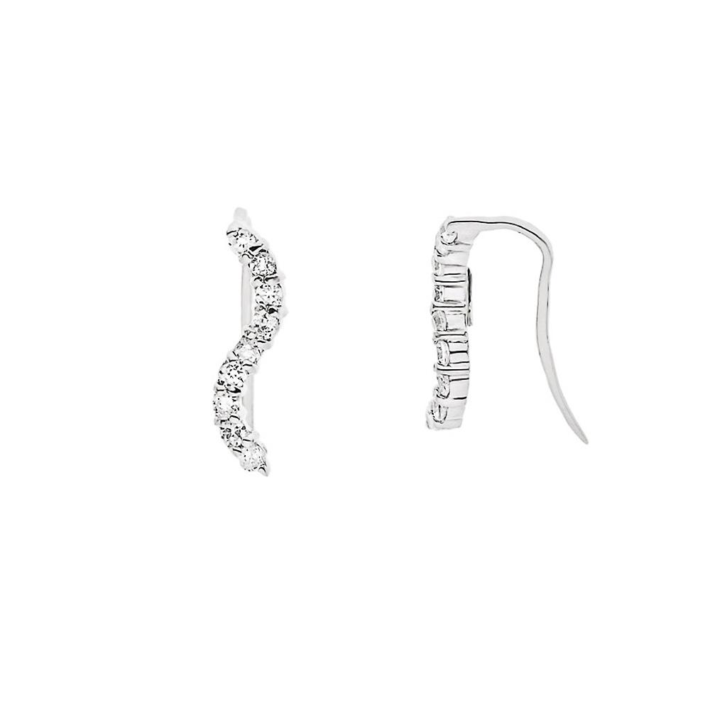 925 zilveren sieraden oorhaak en zirkoniumoxiden - discreet