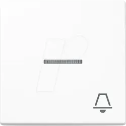 JG A590 KO5 K WW - Wippe Lichtleiter, Symbol Klingel, Duroplast, Serie A, alpinweiß