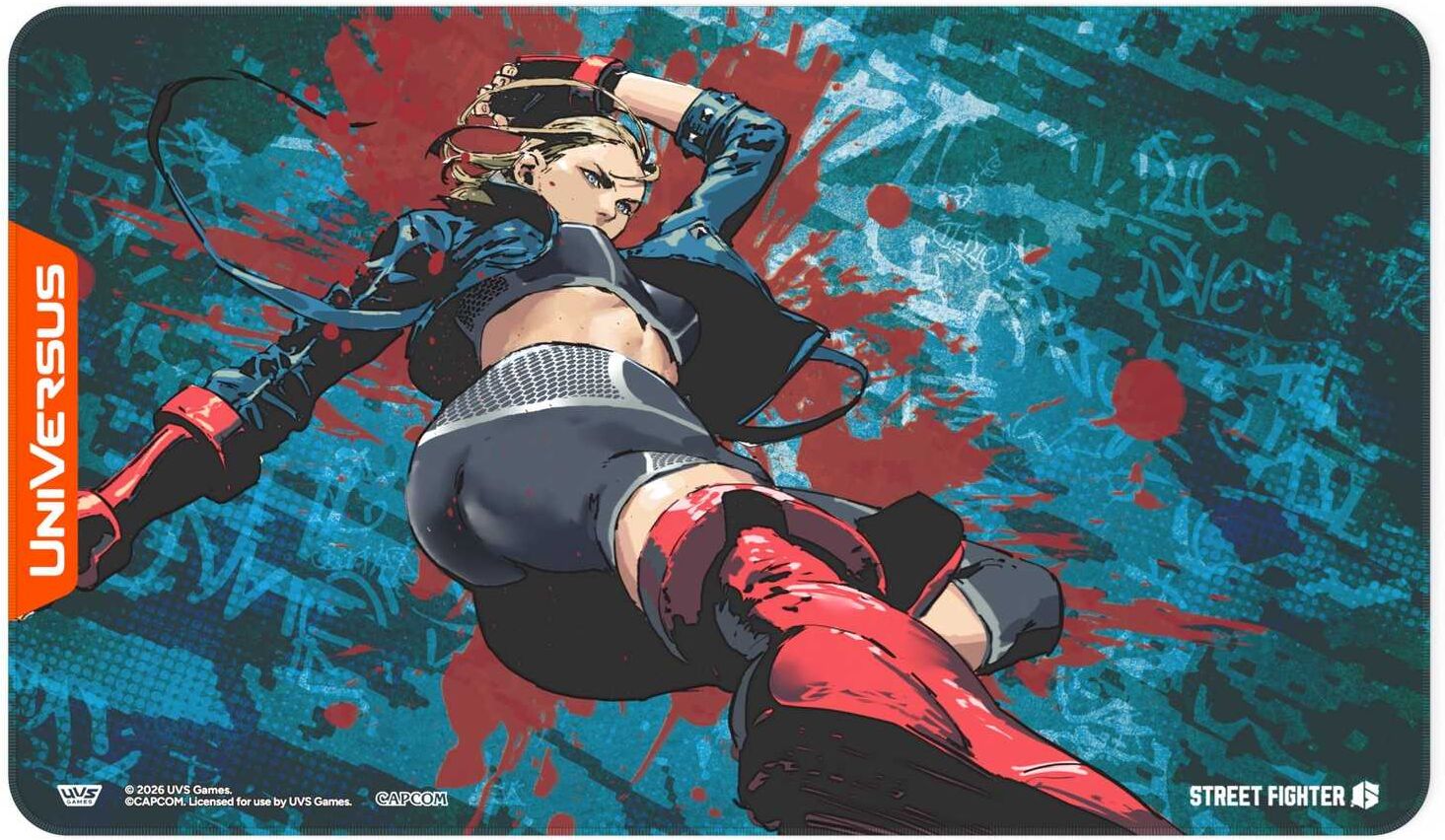 UniVersus Street Fighter 6: Challenger Series – Cammy Playmat for Card Games, 35.8 × 5.8 × 5.8 cm, UniVersus