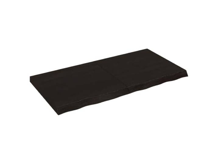 Kaorsrow Eichenholz Tischplatte Klappbar 120x60cm Massivholz Dunkelbraun Handgefertigte Ersatztischplatte aus Eiche mit Naturkante. Platzsparend klappbar für Büro, Esszimmer oder Gastronomie.