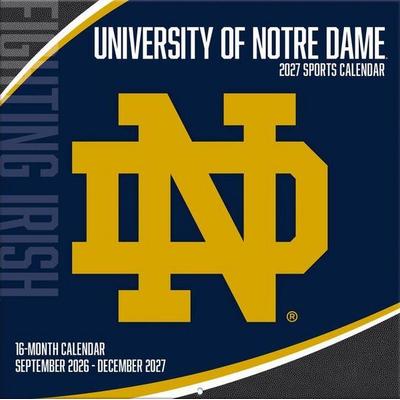 Notre Dame Fighting Irish 2027 Wall Calendar
