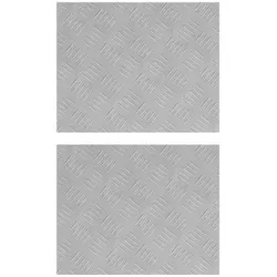 vidaXL Stufenmatten 2 stk. 50x40 cm Silber Aluminium Rechtwinklig