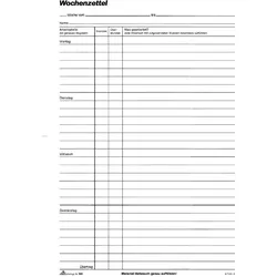 Rnk, Formular, Wochenlohnblock