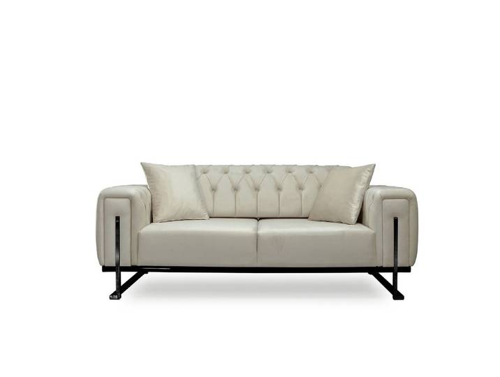 Palms-Store Sofa Valenci 6 Stoff-farben & 3 Kufen Farben, frei kombinierbar, mit Bettfunktion