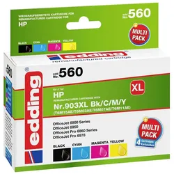 Edding, Druckerpatrone, Tinte Kombi-Pack (BK, C, M, Y)