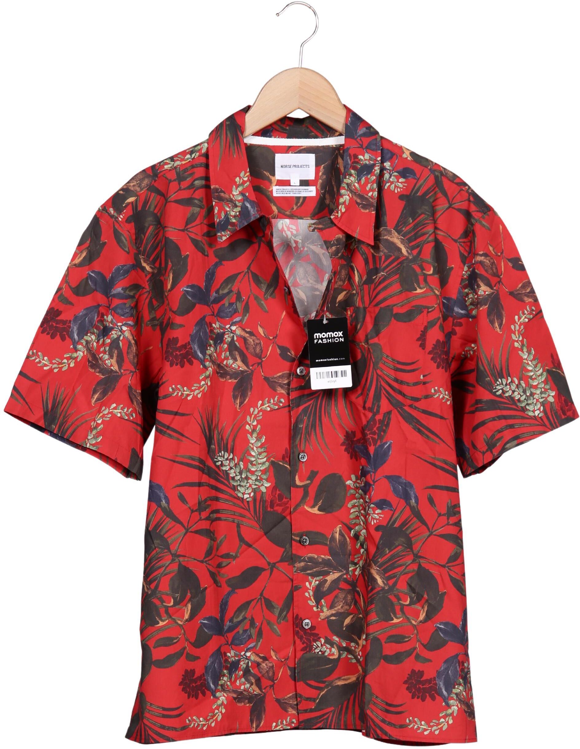 Norse Projects Herren Hemd, Rot, Gr. L, Baumwolle - Second Hand