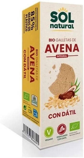 Sol Natural Bolachas de Aveia Integral Adoçadas com Tâmara 170g
