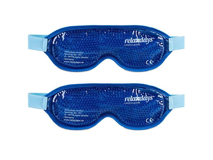 Augenmaske 2er Set, kühlend, warm/kalt, Gelperlenfüllung