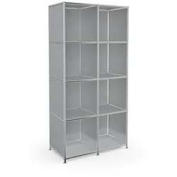 Aktenregal System 4 Metall Silber