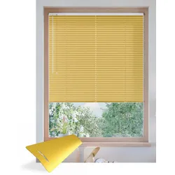 Jalousie ohne Bohren nach Maß, Gelb 194, 50 x 100 cm, Jalousie individuell maßangefertigt