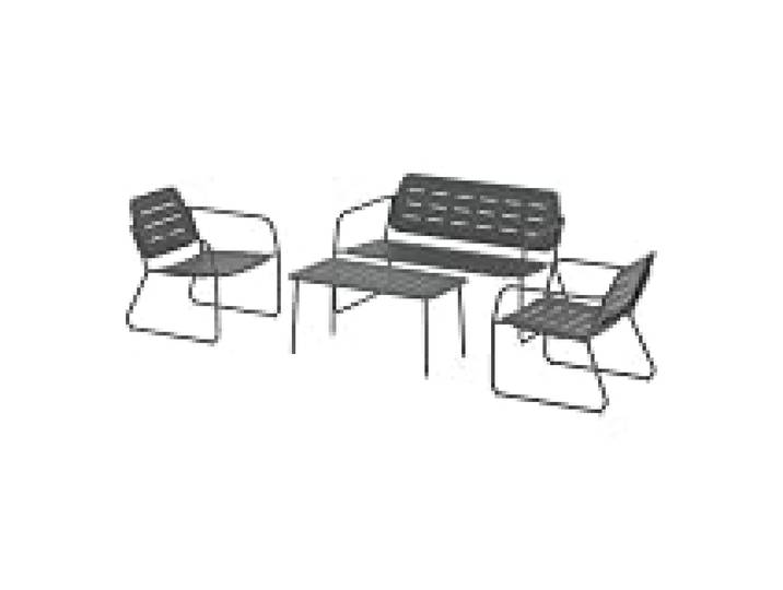 Helloshop26 Ensemble de Meubles de Jardin Salon 4 pièces Acier Gris Anthracite 03_0009419