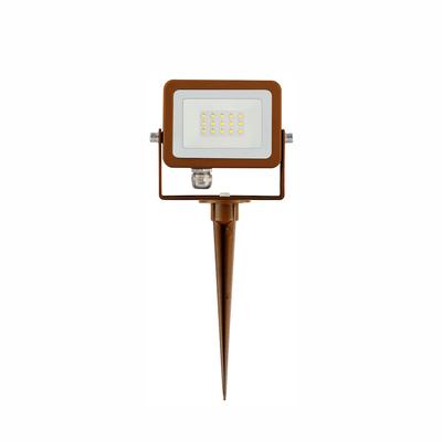Sky 10W LED-Außenstrahler mit Erdspieß, 115°-Optik, 3000K Farbtemperatur (geschaltet), strukturierte grüne Corten-Oberfläche - Beneito & Faure