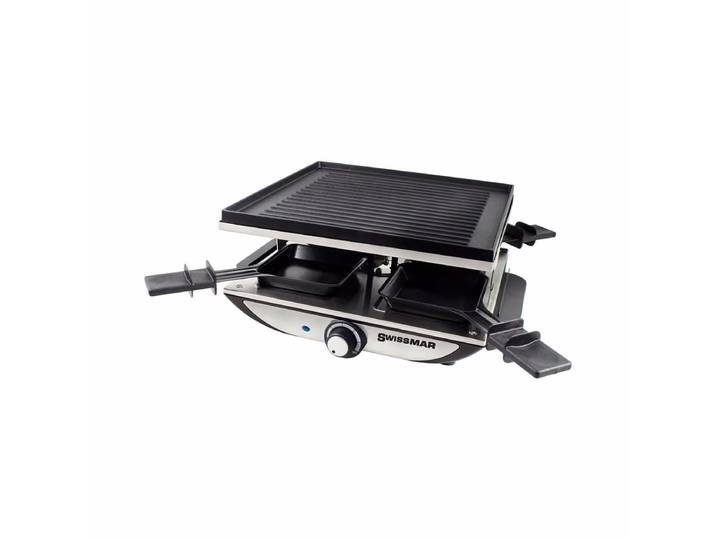 Swissmar Geneva Raclette- und Partygrill 4er – Raclette Ofen/Raclette Grill – schwarz / silber