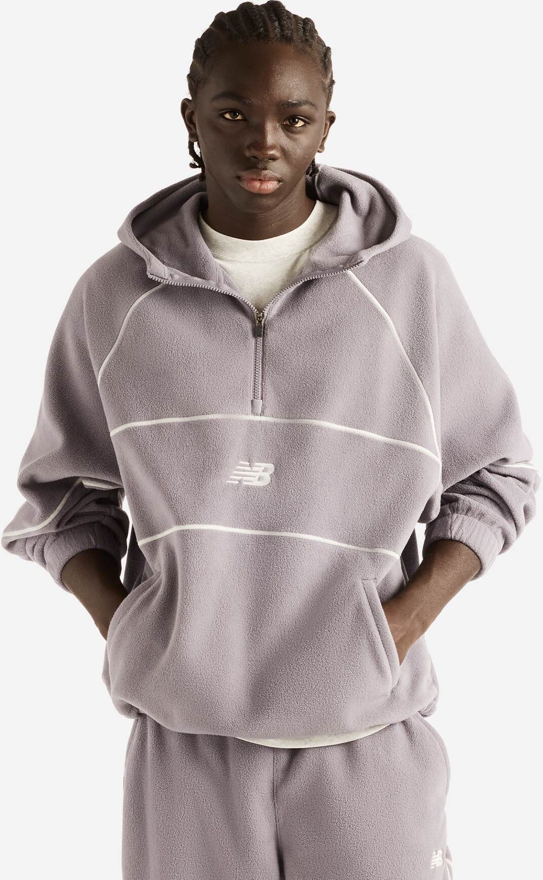 New Balance Polar Fleece H-zip M - Felpa - Uomo - Grigio XL