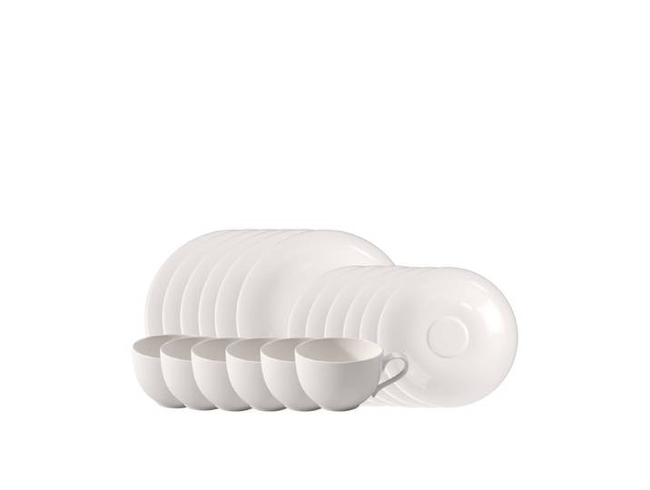 like. by Villeroy & Boch Kaffeeservice Essential Kaffee-Service (18-tlg), 6 Personen, Porzellan, Premium Porzellan