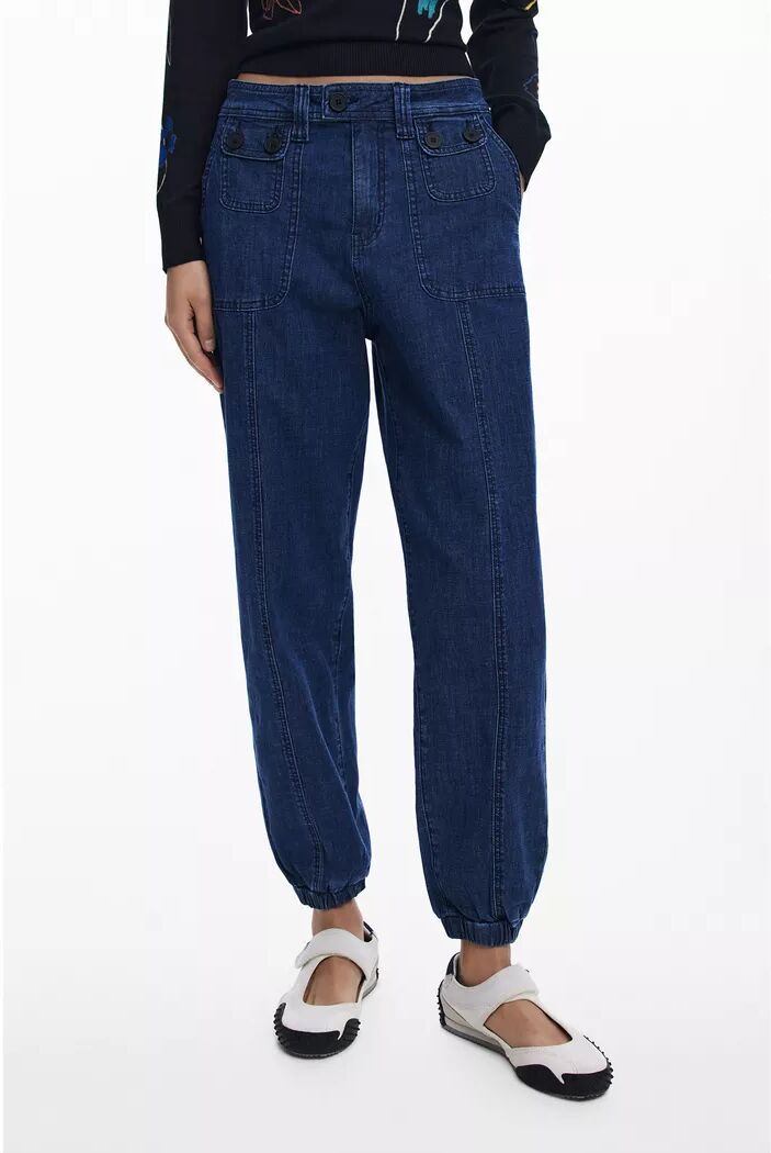 Desigual - Jeans, für Damen, Blau Größe 44