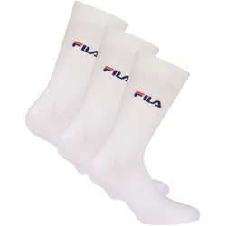 FILA Unisex Socken, 3 Paar - Strümpfe, Street, Sport, Socks Set, Logo, 35-46 Weiß / 35-38 (3-5 UK)