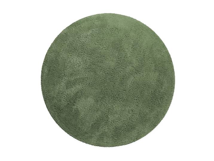 Tapis de bain vert rond en coton 80 rd.