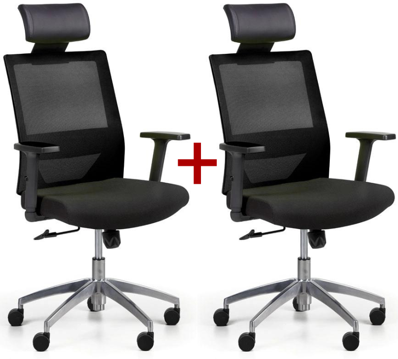 B2B Partner Bürostuhl WOLF II 1+1 GRATIS, schwarz