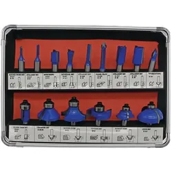 Fisch Tools, Fräser, HM-Oberfräserkassette 973CT15A 15-teilig Schaft-Ø 8 mm HM