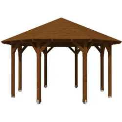 Skan Holz Pavillon Lyon-Größe 2-nussbaum