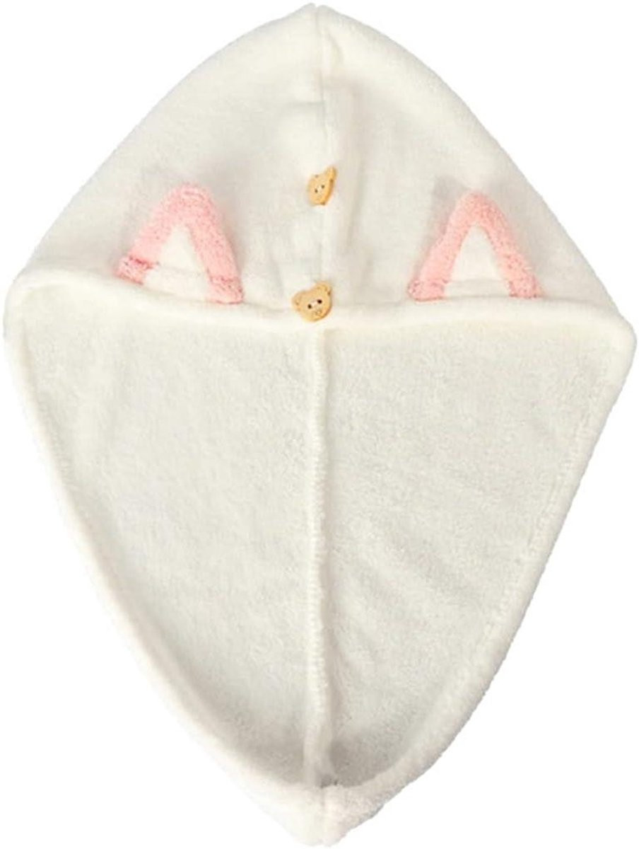 Wit microvezel sneldrogende haarhanddoek wrap voor kinderen