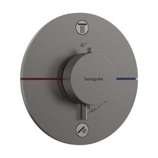 Hansgrohe ShowerSelect Comfort S doucheset met thermostaat in geborsteld zwart chroom