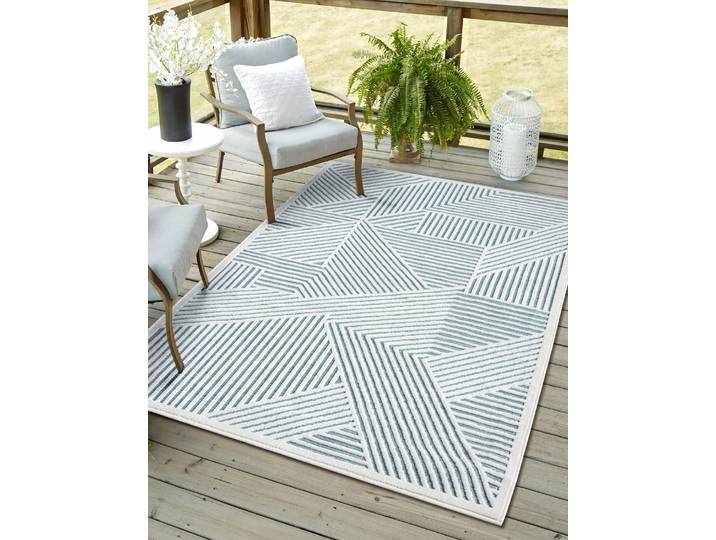 Outdoor-Teppich Casa Typ B Blau/Weiß Mischgewebe 200 x 300cm