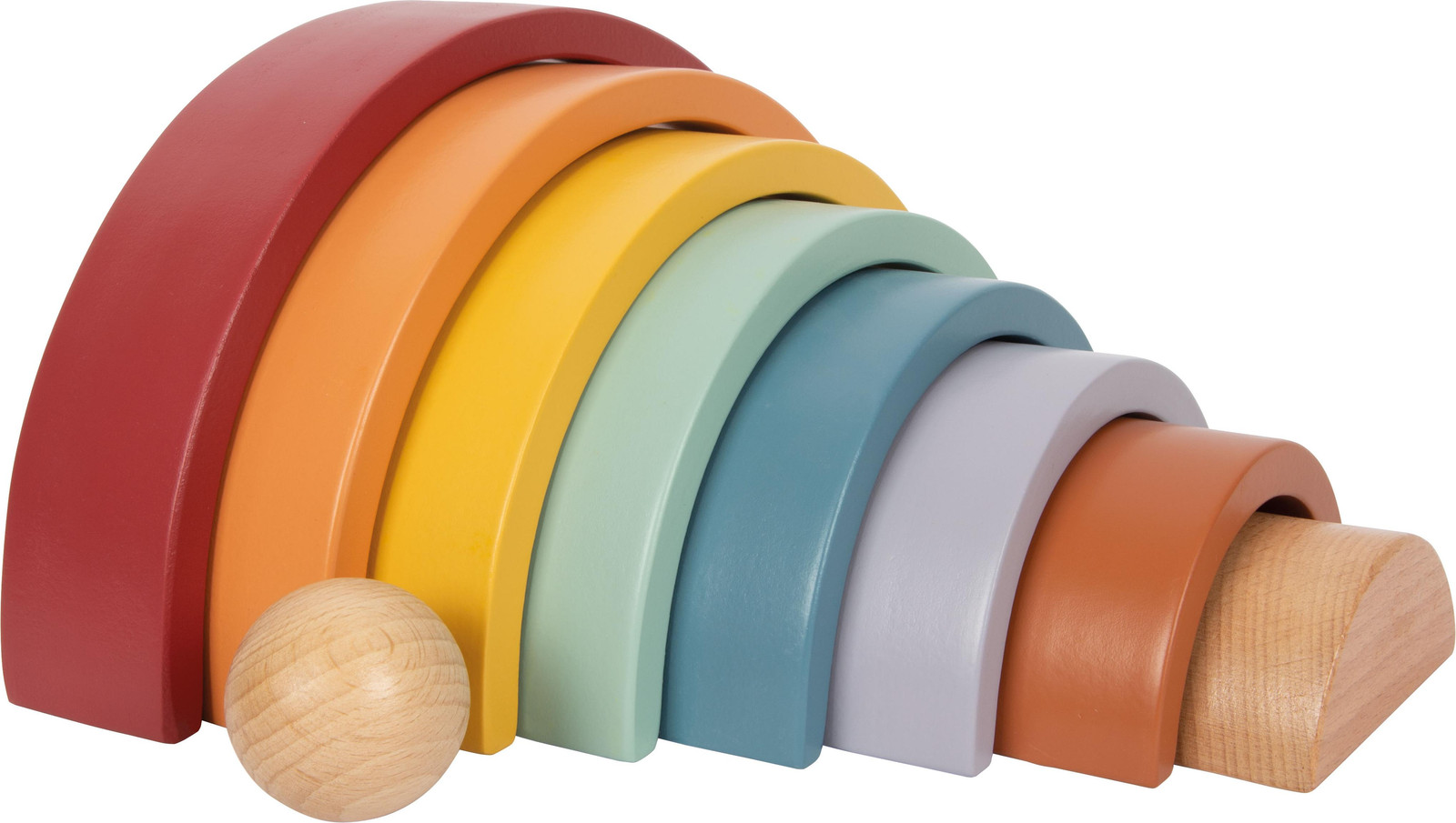 Houten blokken Regenboog Safari themaset van Small Foot