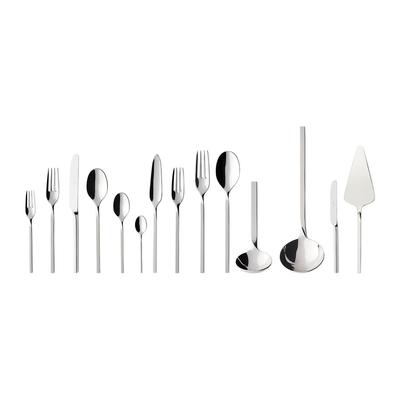 Besteck-Set VILLEROY & BOCH "Lunch Tafelbesteck NewWave 113er Set silber", silber, Essbesteck-Sets
