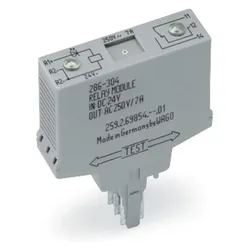 Wago 286-304 Relaismodul,Eingangsnennspannung DC 24 V,1 Wechsler,grau 286304