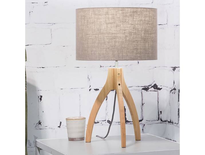 Lampe Annapurna Ø 36cm Gris/Gris Bambou E27