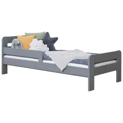 Bett Bennet mit Matratze ca. 90x200 cm Hellgrau