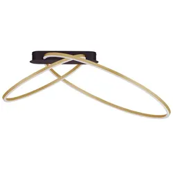 Nova Luce LED-Deckenleuchte Kiklos Alu, Eisen, Stahl & Metall Gold, Schwarz Gold /