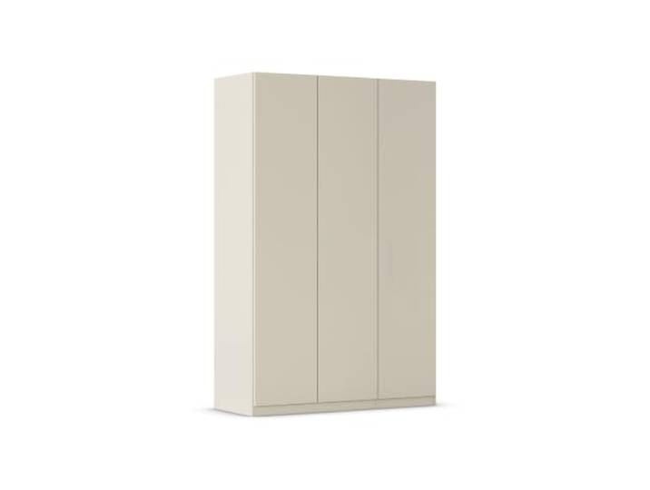 Rauch Möbel LUNIK, Kleiderschrank, Farbe Beige, Breite 136 cm Schrank mit patentiertem Schnellmontagesystem, 3-türig, Push-to-open-Funktion, Zubehör Classic, Schlafzimmer, Garderobe