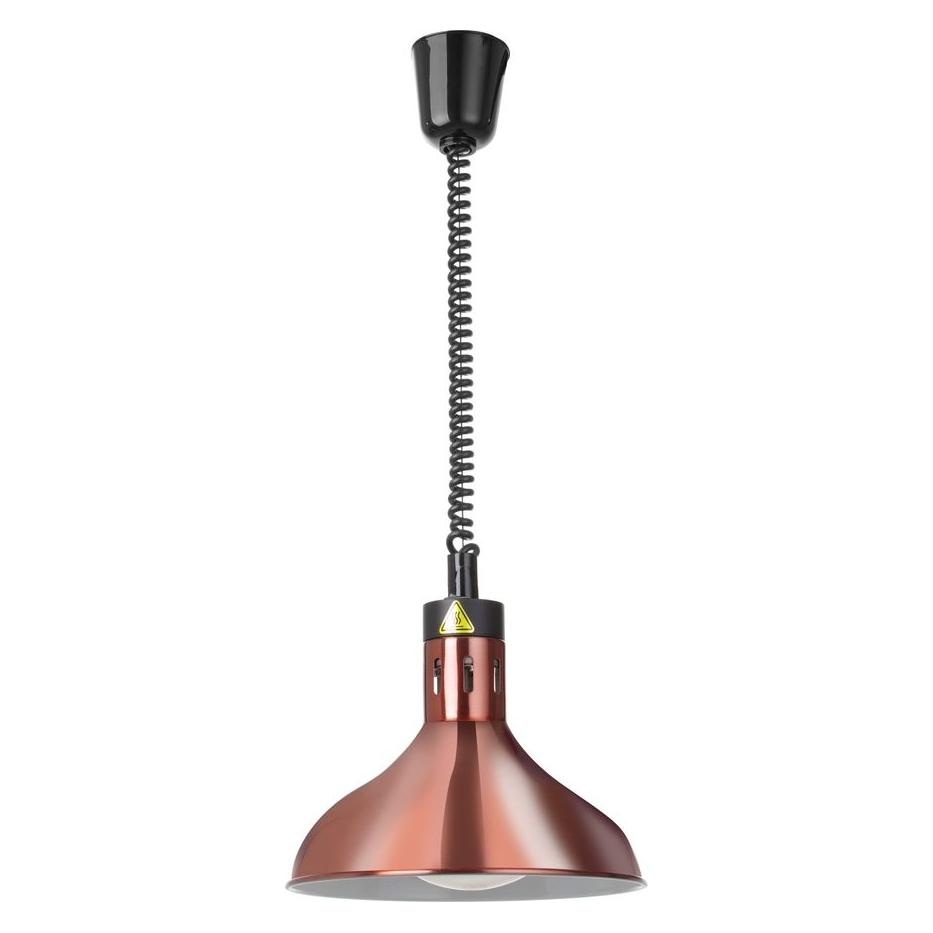 Hendi Höhenverstellbare Wärmelampe, glockenförmig,, Kupfer, 230V/250W, Ø295x(H)207mm (76449490)