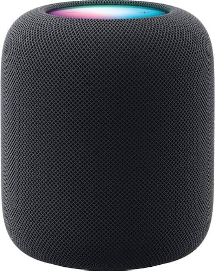 Apple HomePod, Apple Siri, Zylinder, Schwarz, Stoff, Home app and HomeKit, Intercom transcriptions, Siri, Touch Accommodations, VoiceOver, Multi