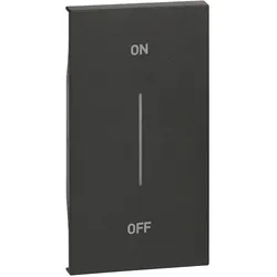 BTicino KG01MH2AG LivingNow 2M Tasten- abd. MyHome+Aufdruck ON-OFF Black