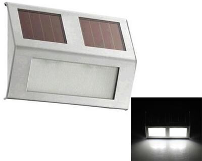 Snug & Styled Solar Powered Wall Light Sensor Outdoor Waterproof LED Garden Step Lamp IP65 Pathway & Path Lighting white Light