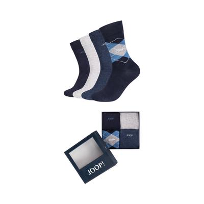 Socken JOOP "premium essentials", Herren, Gr. 39-42, Sockengröße, blau (navy mix), Baumwollmischung, Socken Socken, mit elastischem Bund